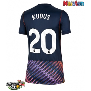 Tottenham Hotspur Mohammed Kudus #20 Vieraspaita Naisten 2026-27 Lyhythihainen